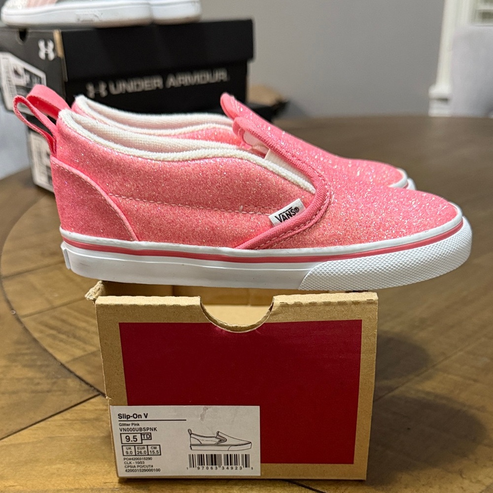 Vans Kids Sparkle Slip-On Sneakers - Pink